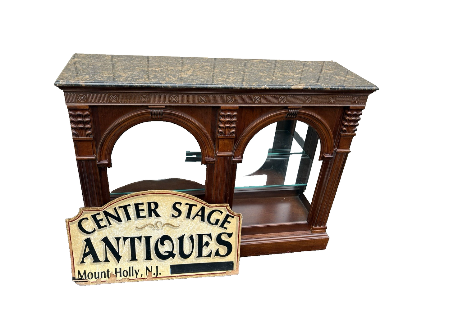 66840 Modern Pulaski Curio Console Credenza Sideboard Server Cabinet with Light