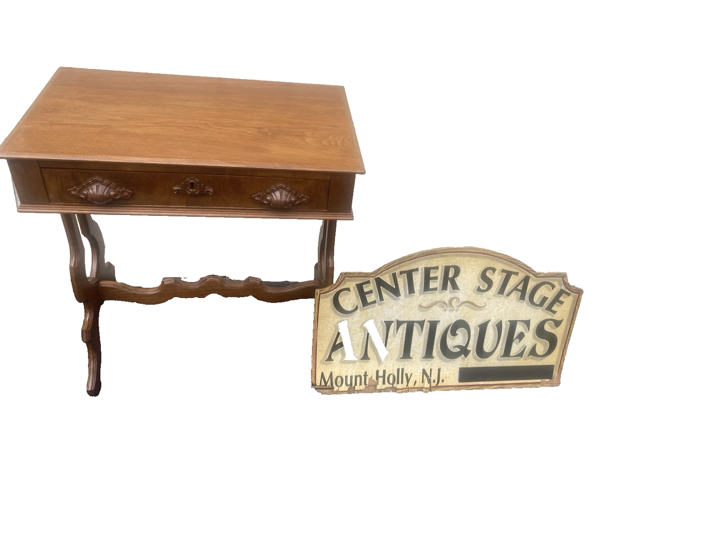 66588 Antique Walnut Victorian Lamp Table Stand