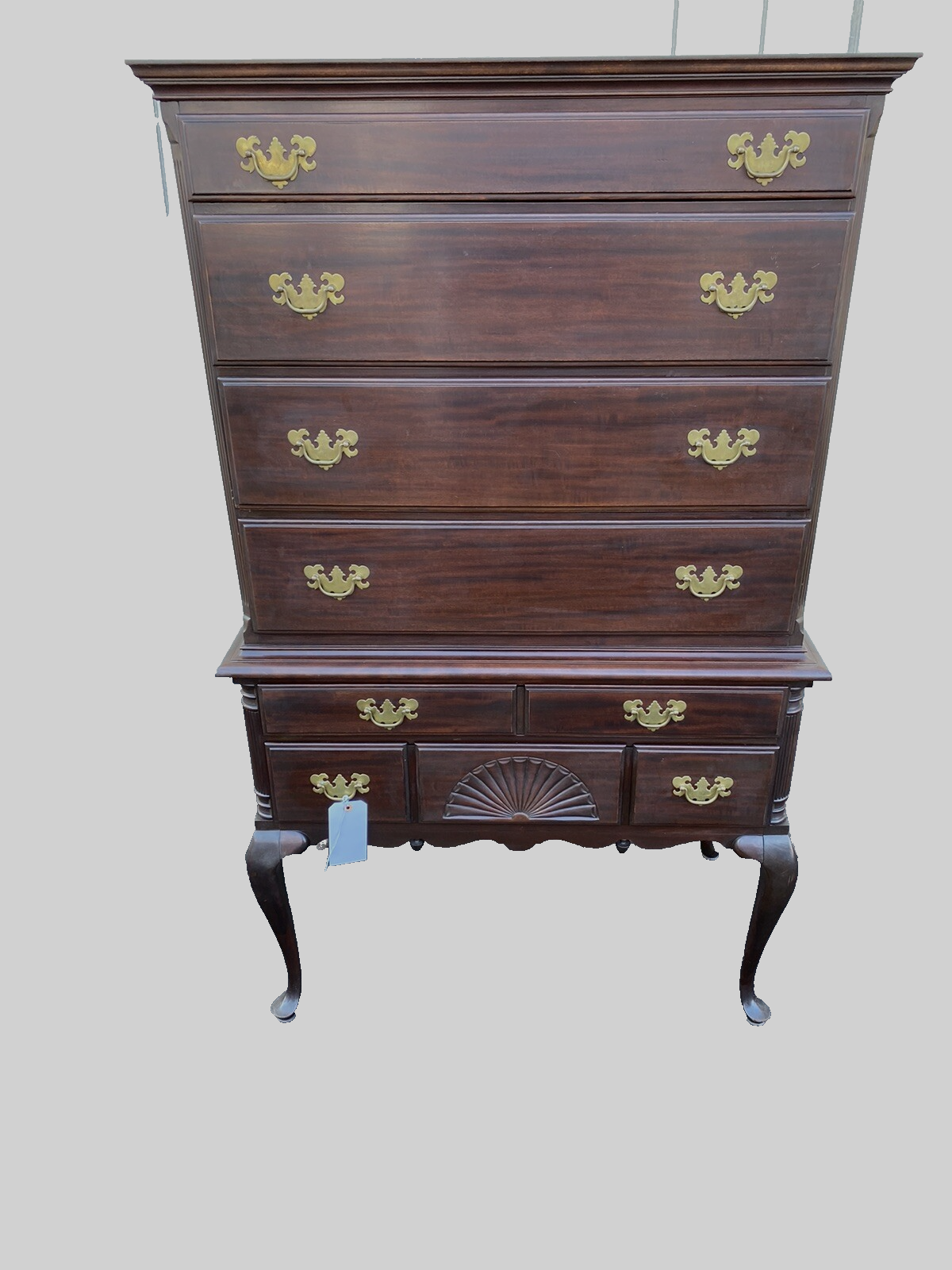 66361  Mahogany Van Sciver High Boy Dresser