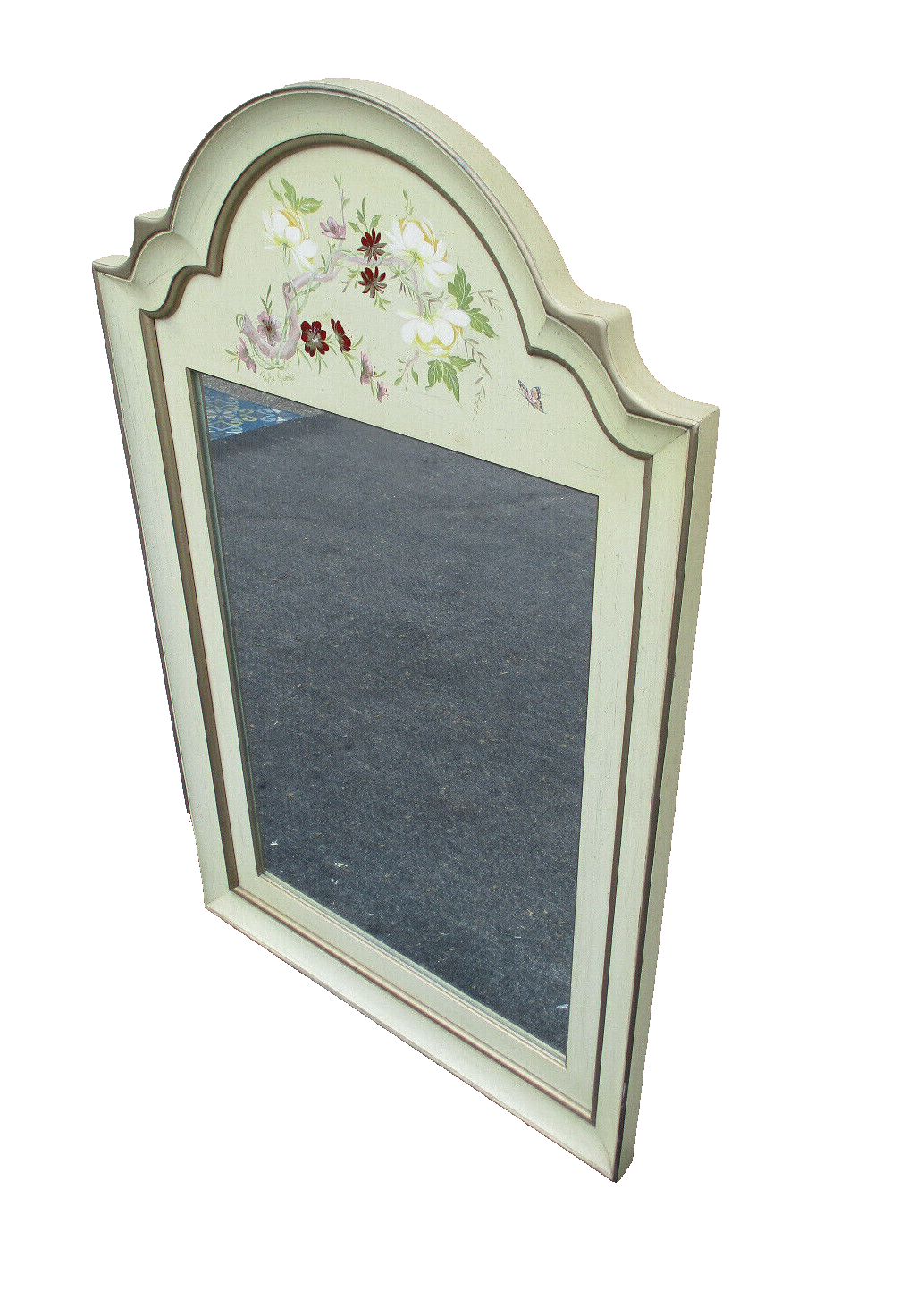 63272 Hand Painted Artist Signed Tall Decorator Mirror Quality Made