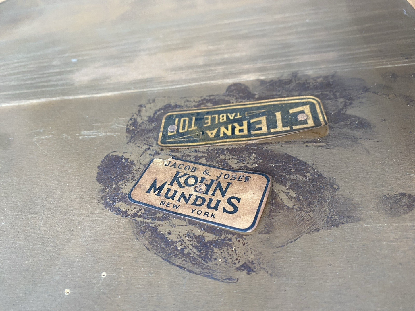 66527   Custom Hand Made ETERNA Console Library Table Stand KON MUNDUS  New York