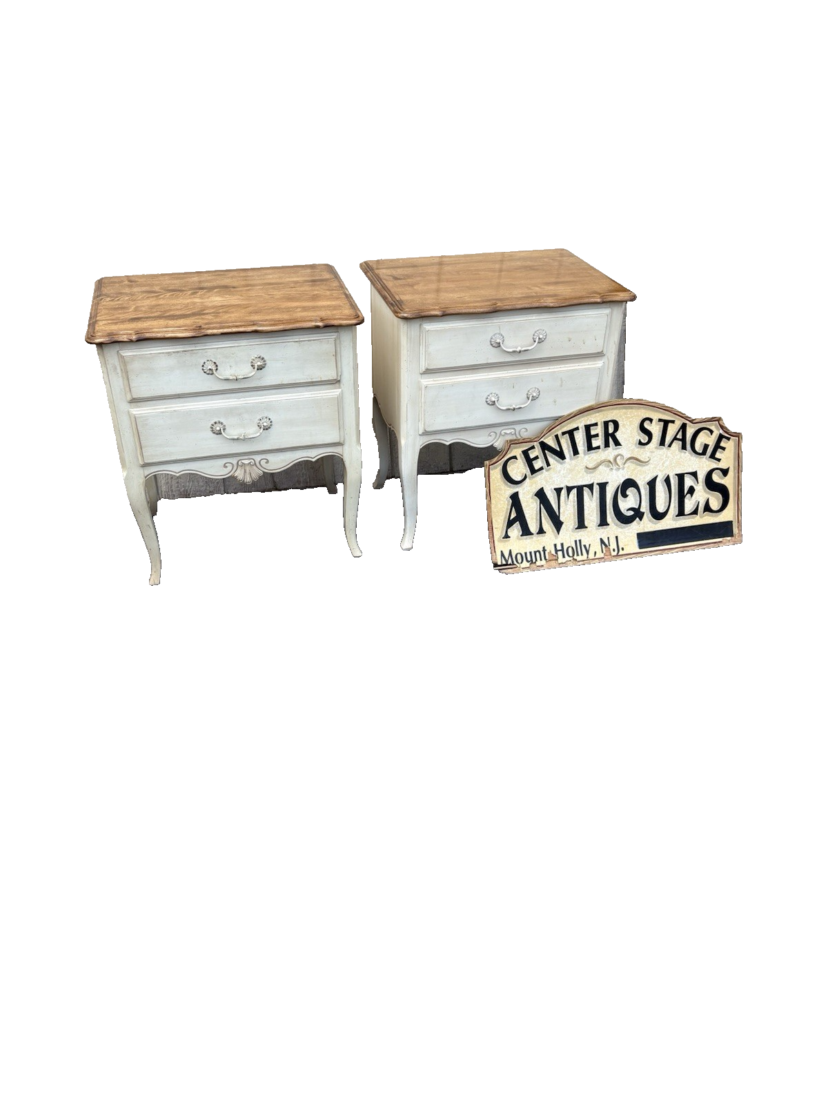 66785  Pair ETHAN ALLEN Decorator Nightstand End Table Stand s