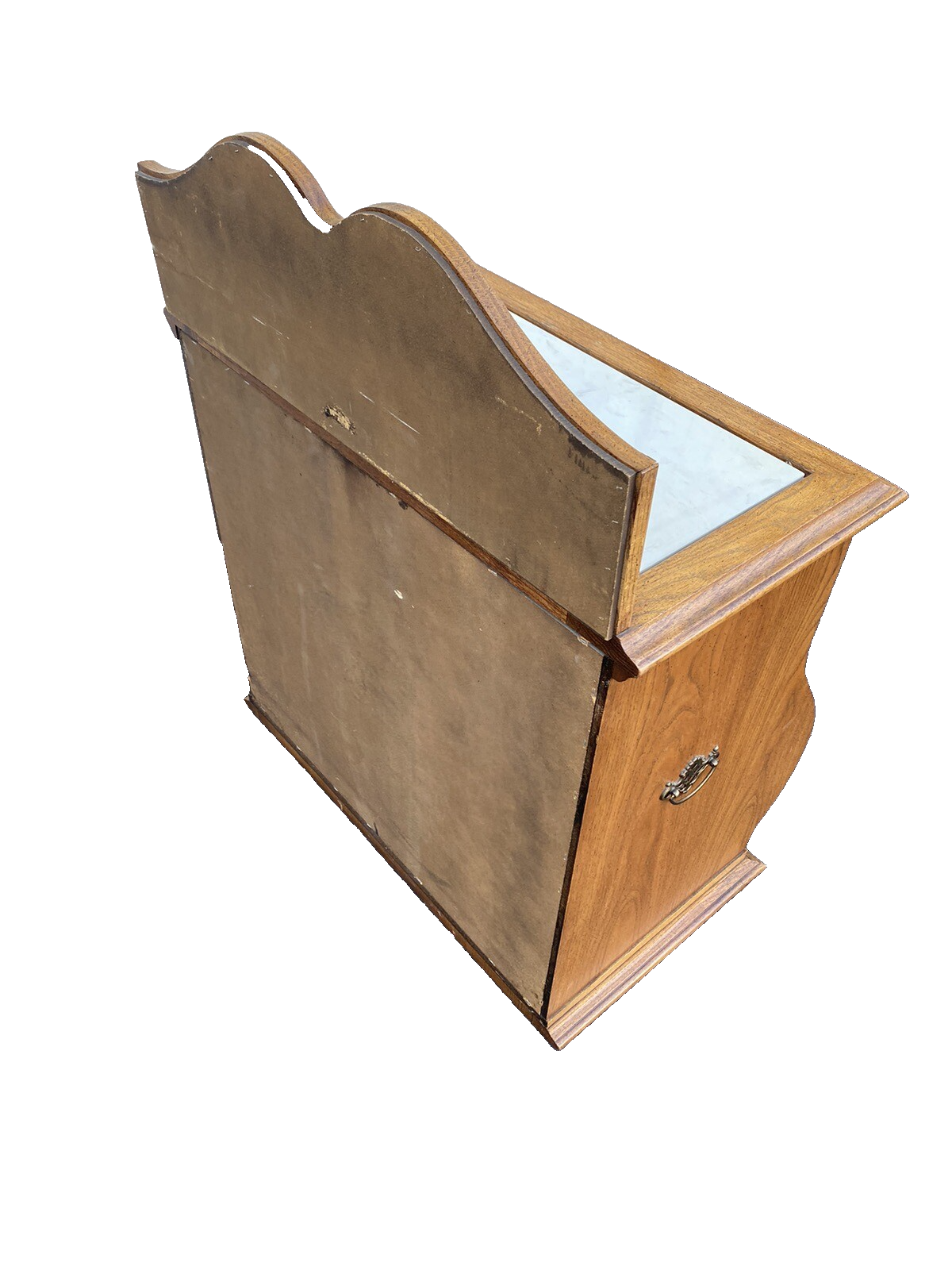 65039 Oak Marble Top Nightstand End Table with Tambor Door ROWE Furniture