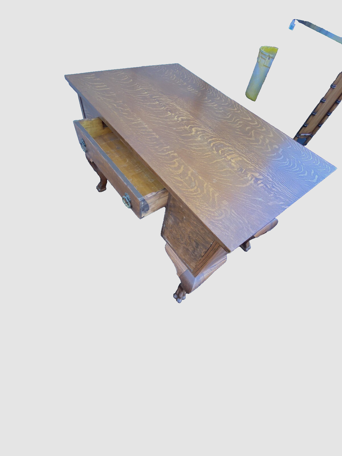 66276 Antique Victorian Oak Partners Desk