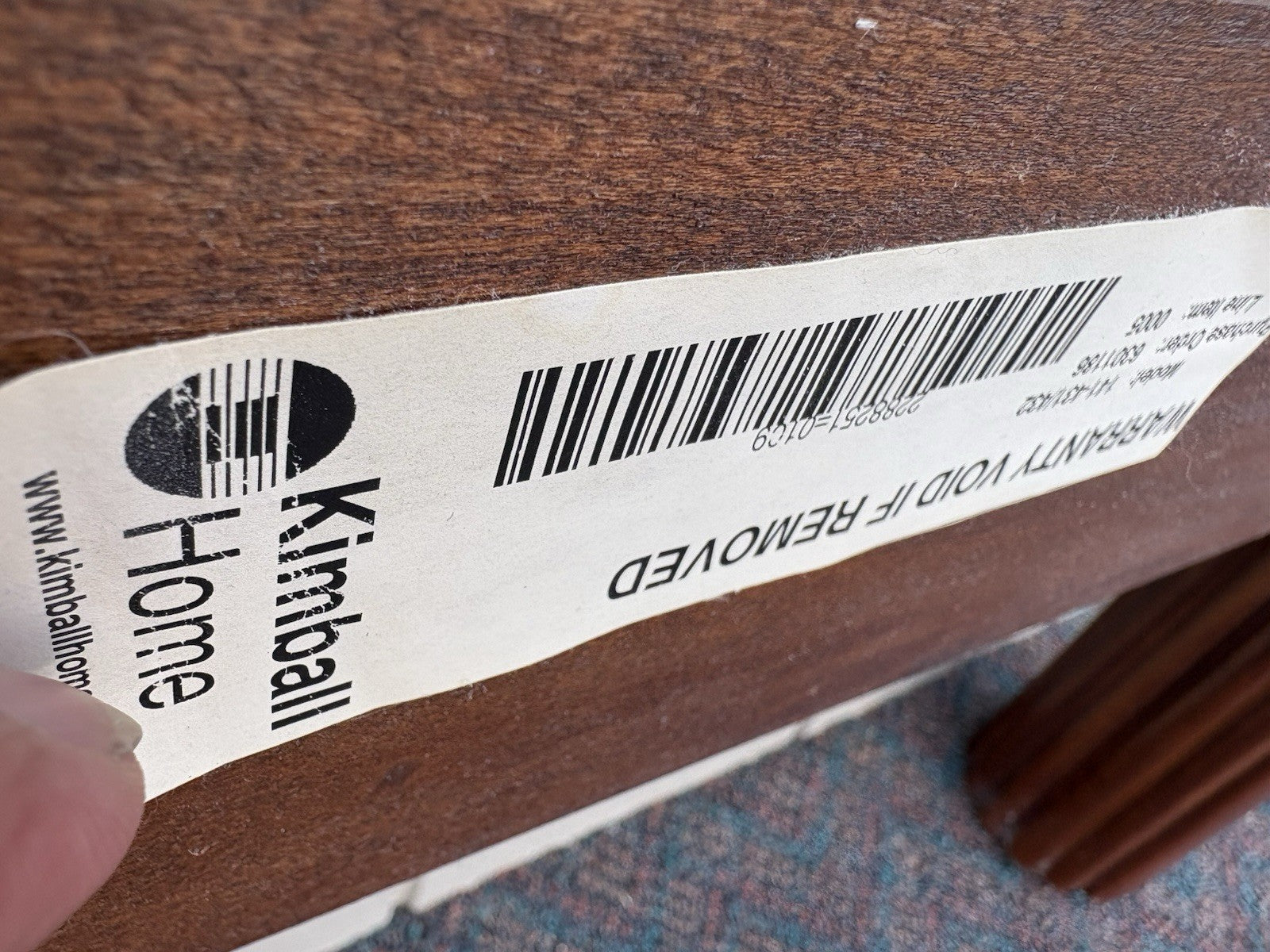 67025 KIMBALL Furniture Bedroom Set High, Low w/ Mirror. Queen Bed 2 Nightstands