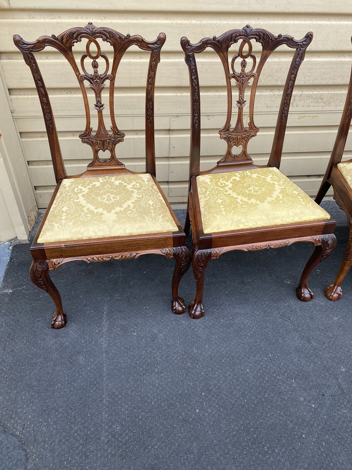 65823 Set of 8 GEORGIAN Furnishings  Solid Mahogany Dining Chairs