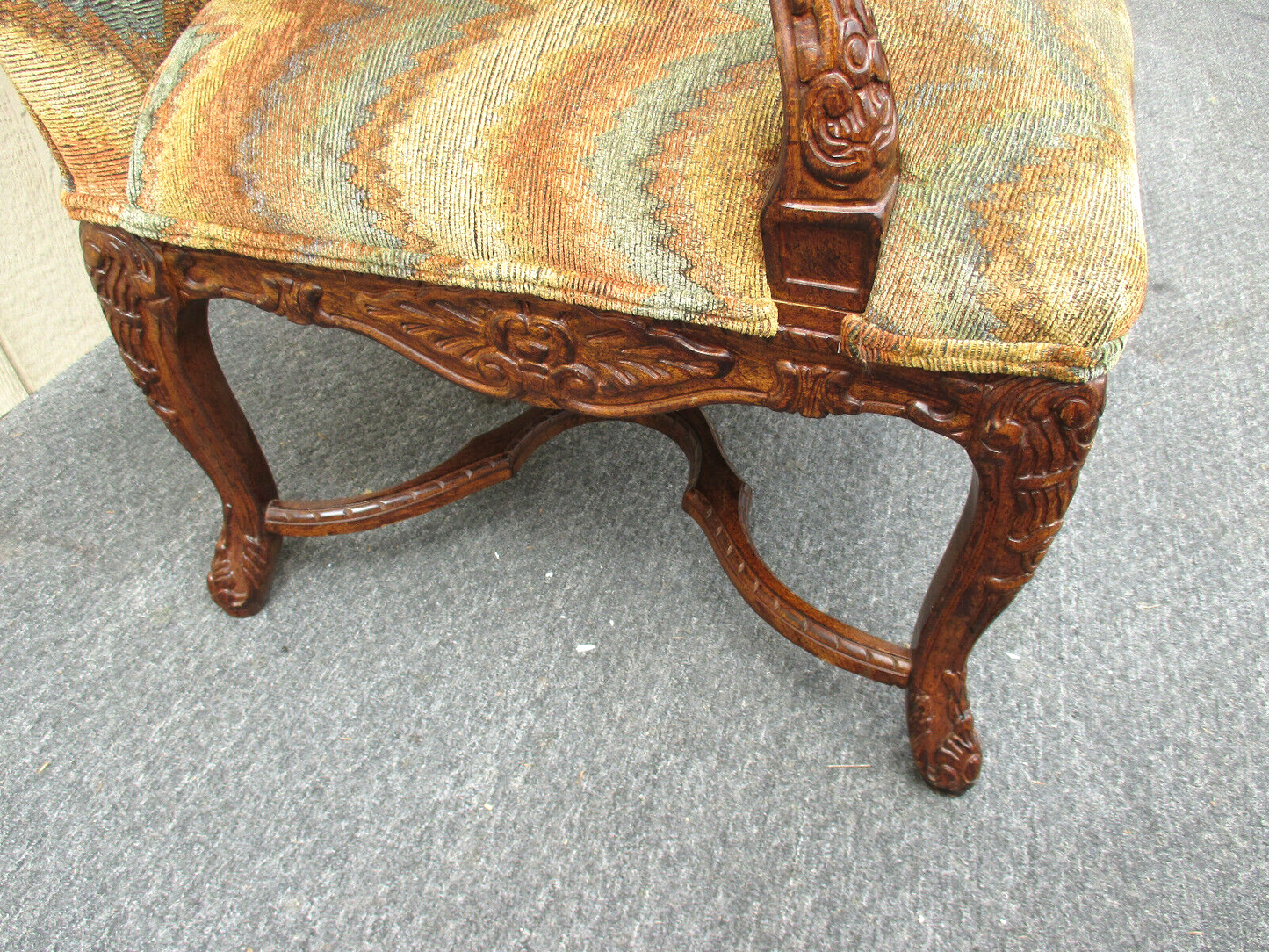 63061 Carved Bergere Armchair Chair