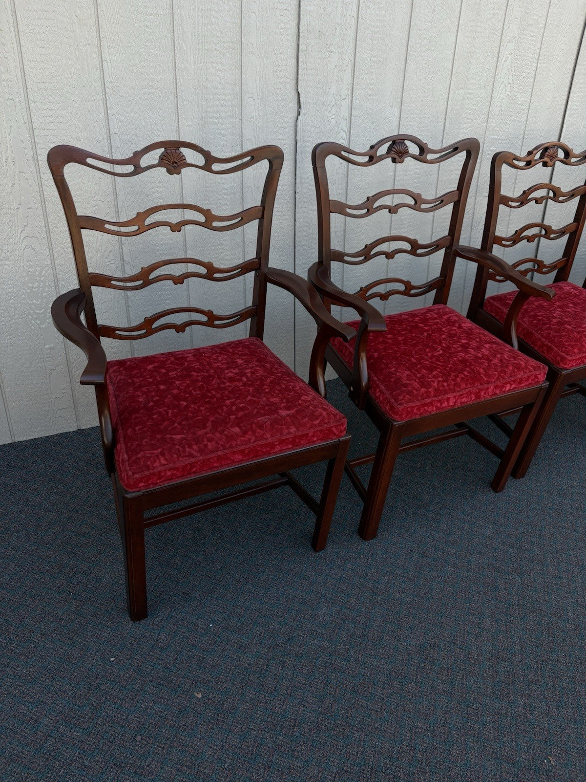 67101 Set of 6 Antique Mahogany Dining Chairs Chair s