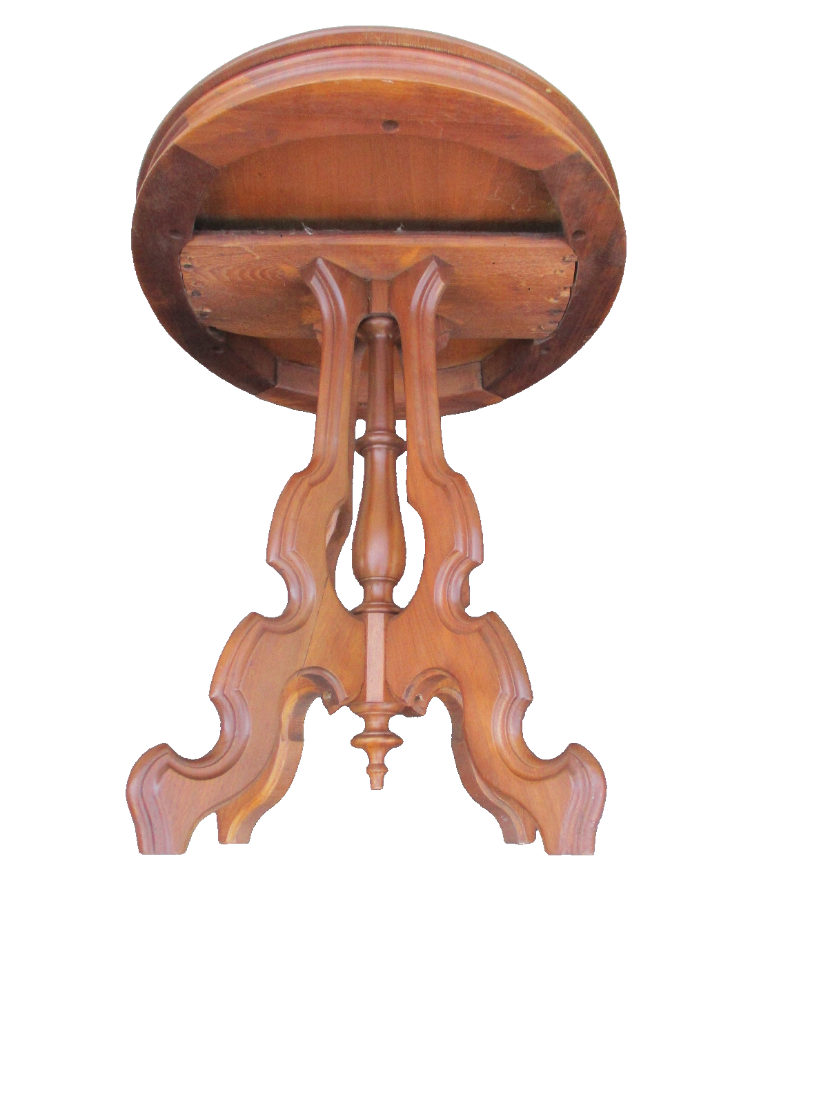 64381  Oval Victorian Walnut Lamp Table Stand