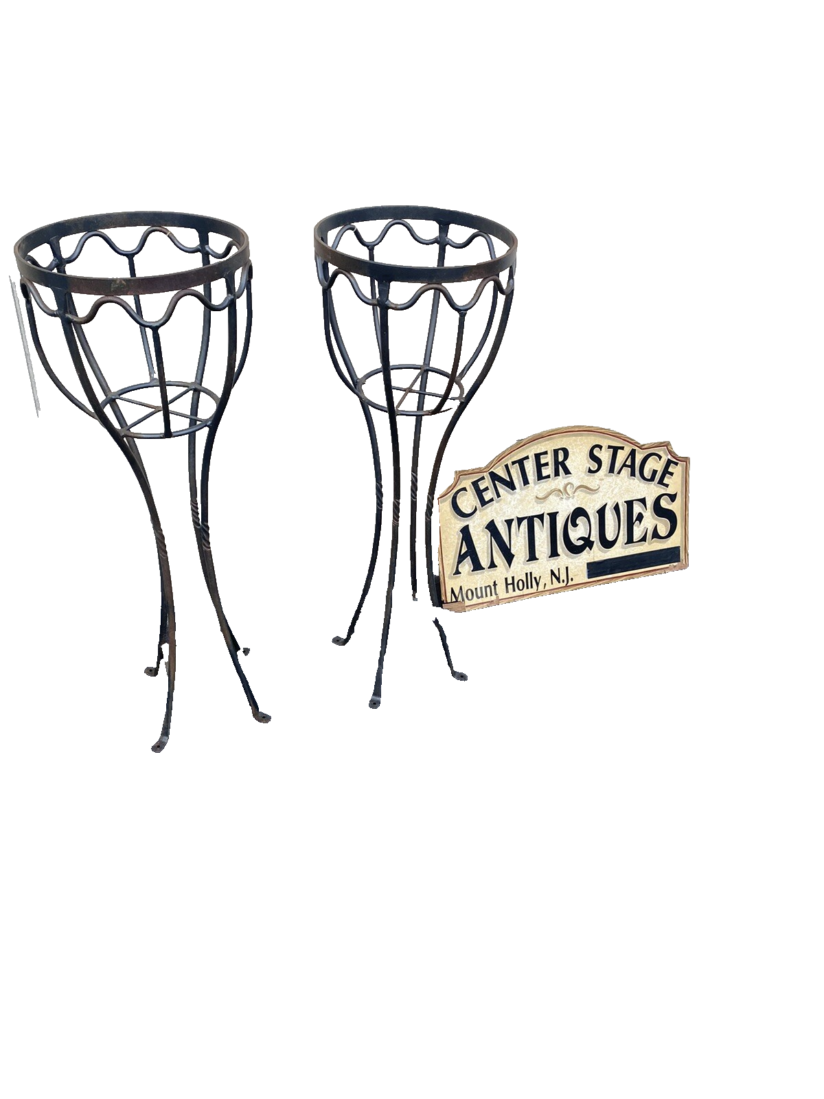 66056 Pair Outdoor Garden Planter Pedastal Stand s