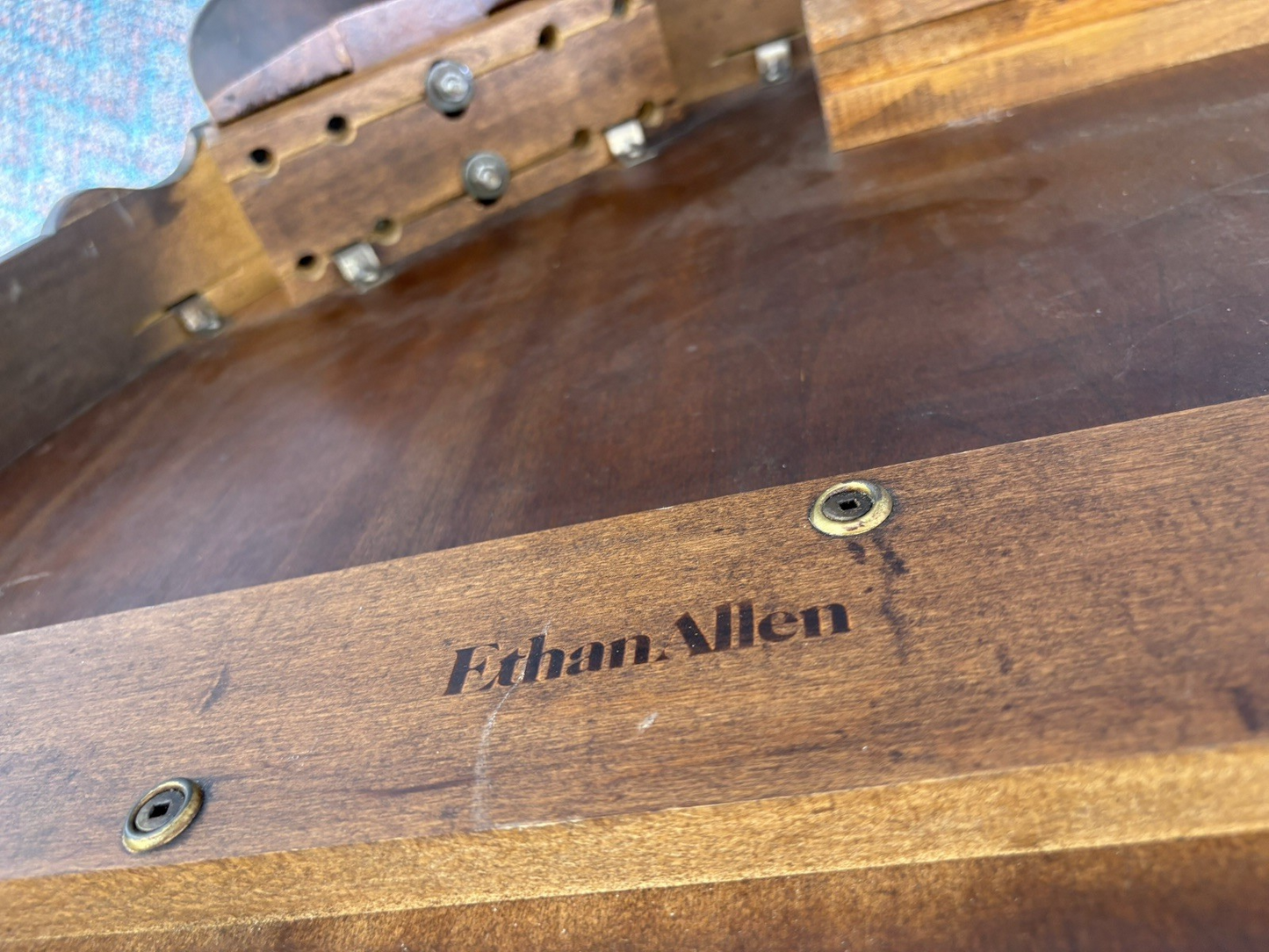 00001 ETHAN ALLEN Mahogany Dining Table with 2 Leafs TABLE TOP  44" x 102"