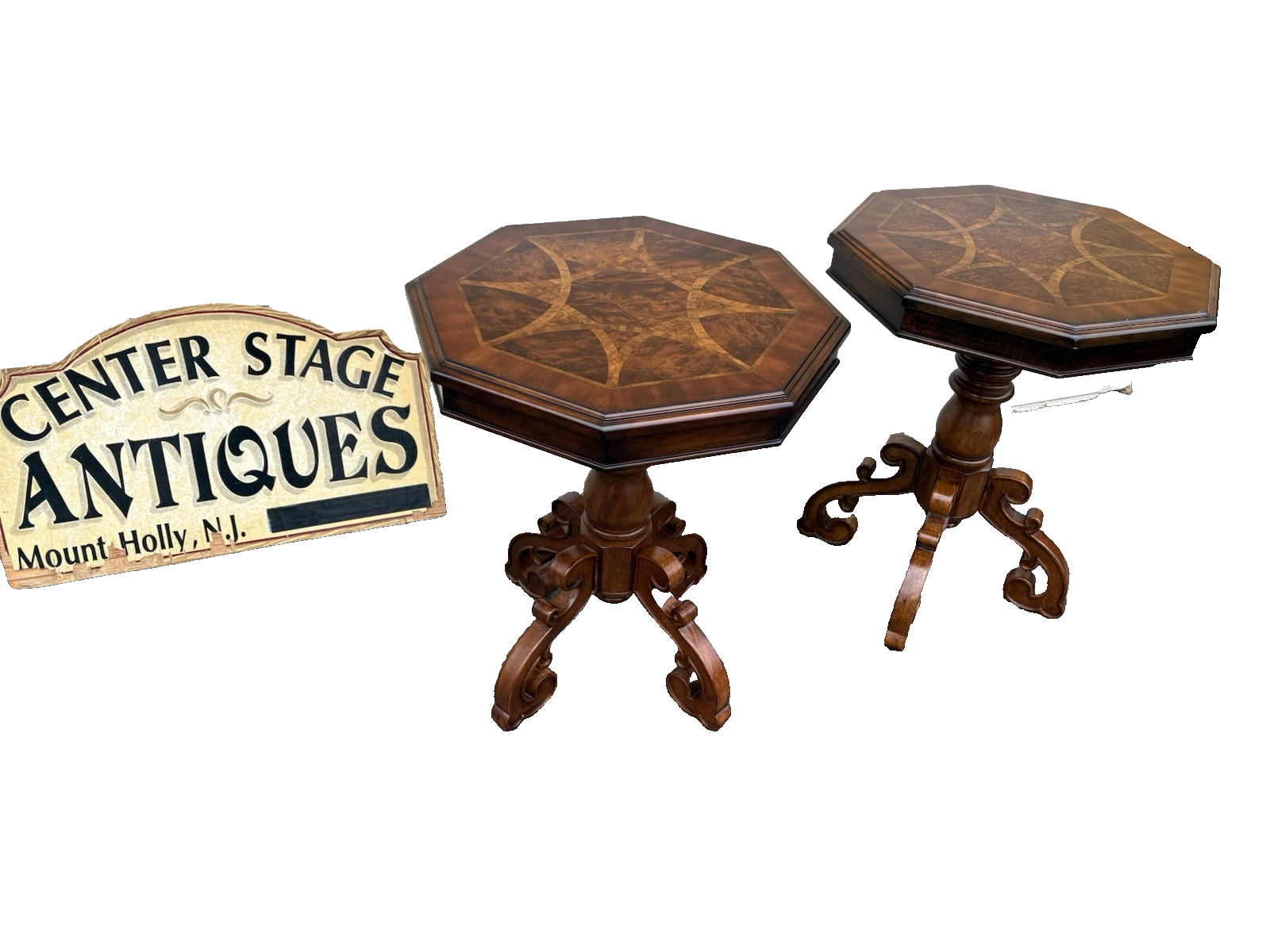 67102 Pair Decorator Lamp Table Stand s