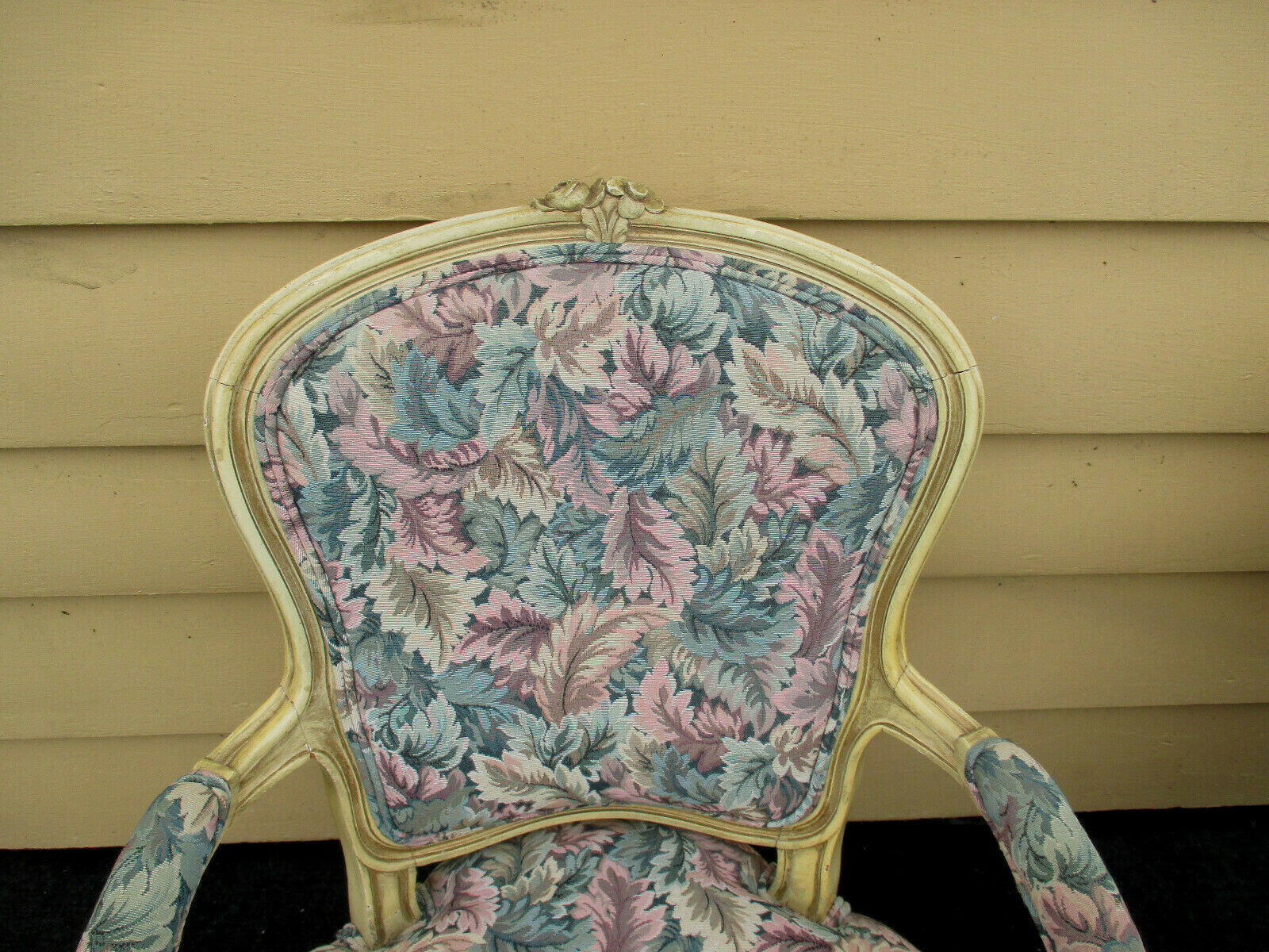 50924 Pair French Country Style Bergere Armchair Chairs 