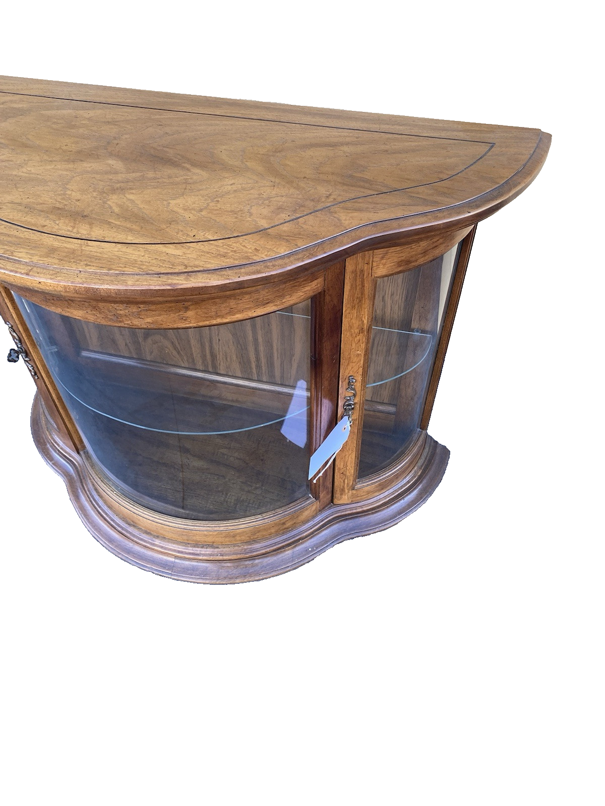 64540 Bow Glass Credenza Curio Cabinet