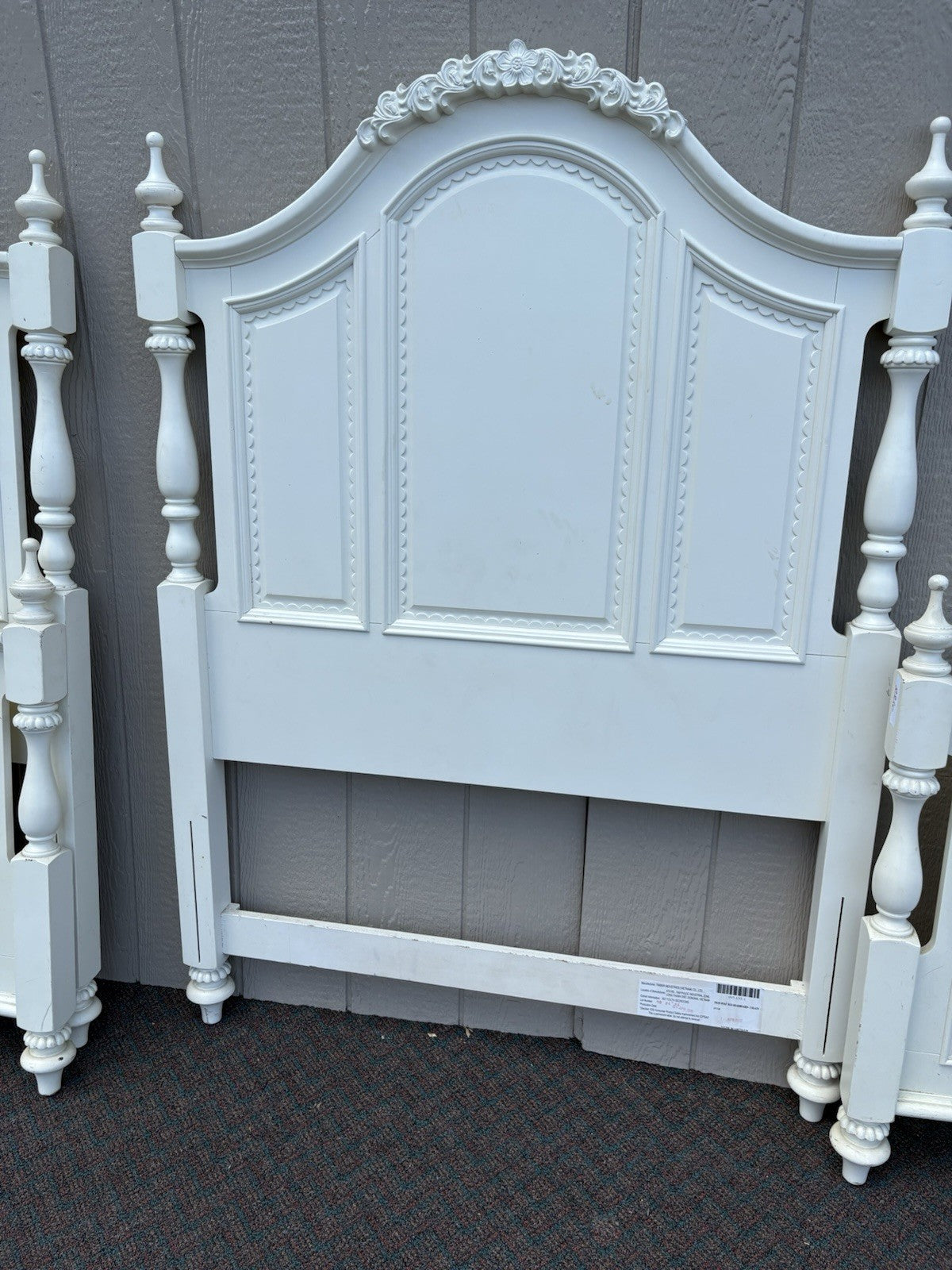 66996 Pair Twin Size Modern Bed s with Factory Finish