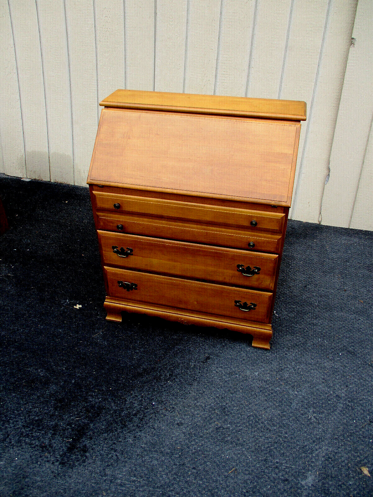 63476  Solid  Maple Slant Front Office Desk