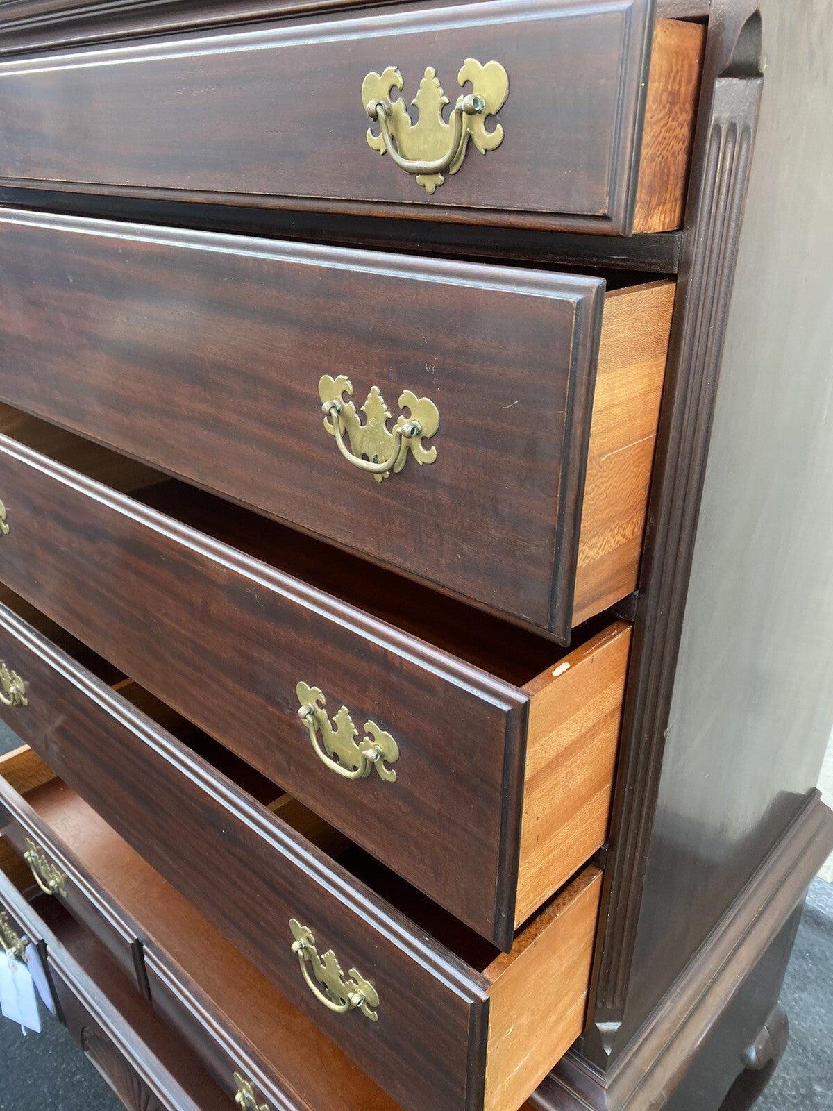 66361  Mahogany Van Sciver High Boy Dresser