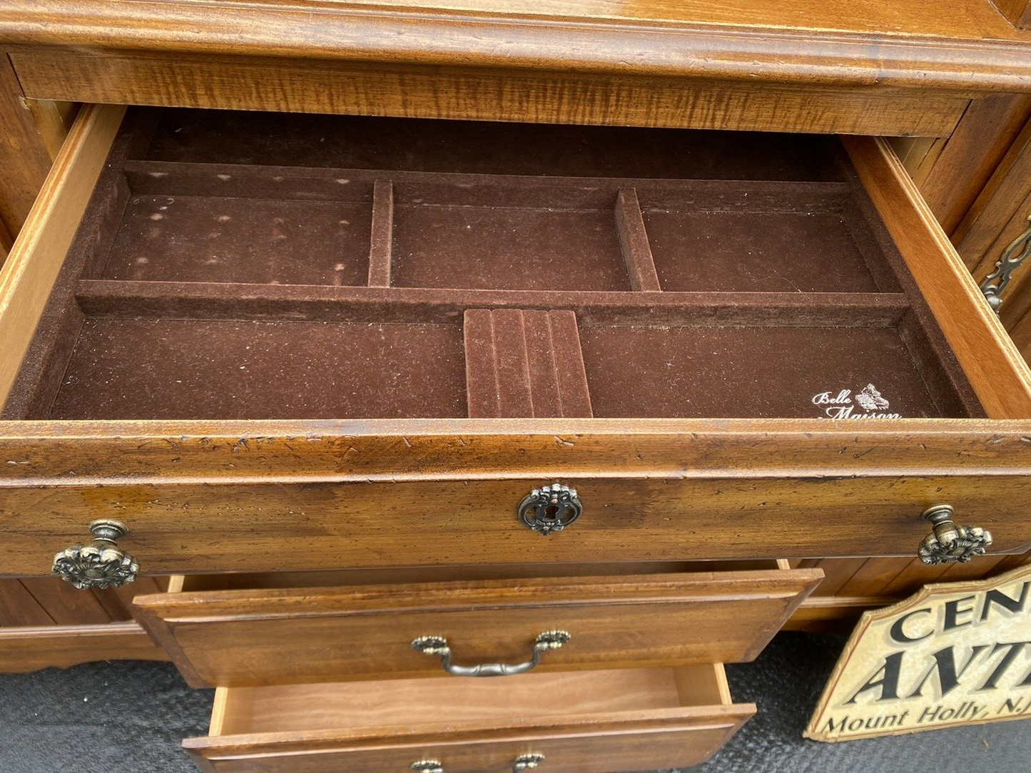 65396   KINCAID Furniture High Chest Dresser w/ Mirror Wardrobe