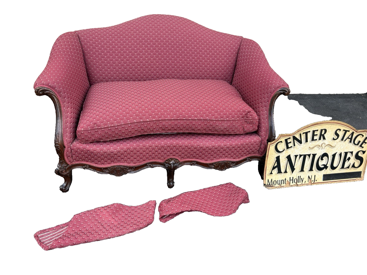 66703   Antique CUSTOM CRAFTED Louis XV Loveseat Sofa Couch Settee