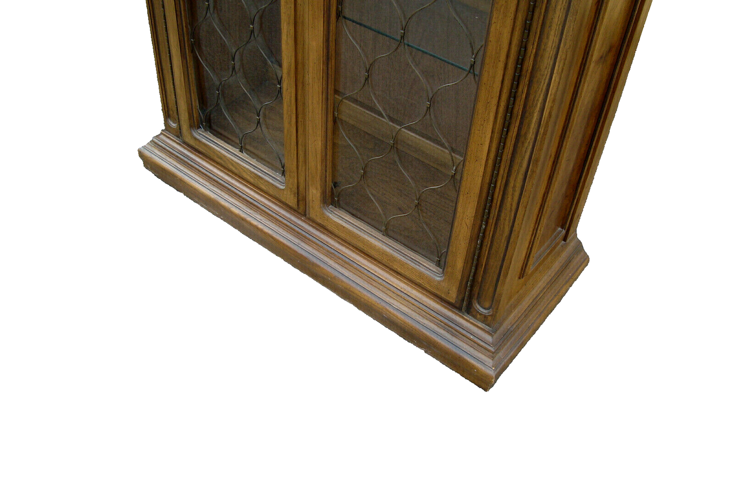 57262   Fancy  Modern Oak Curio China Cabinet with Light