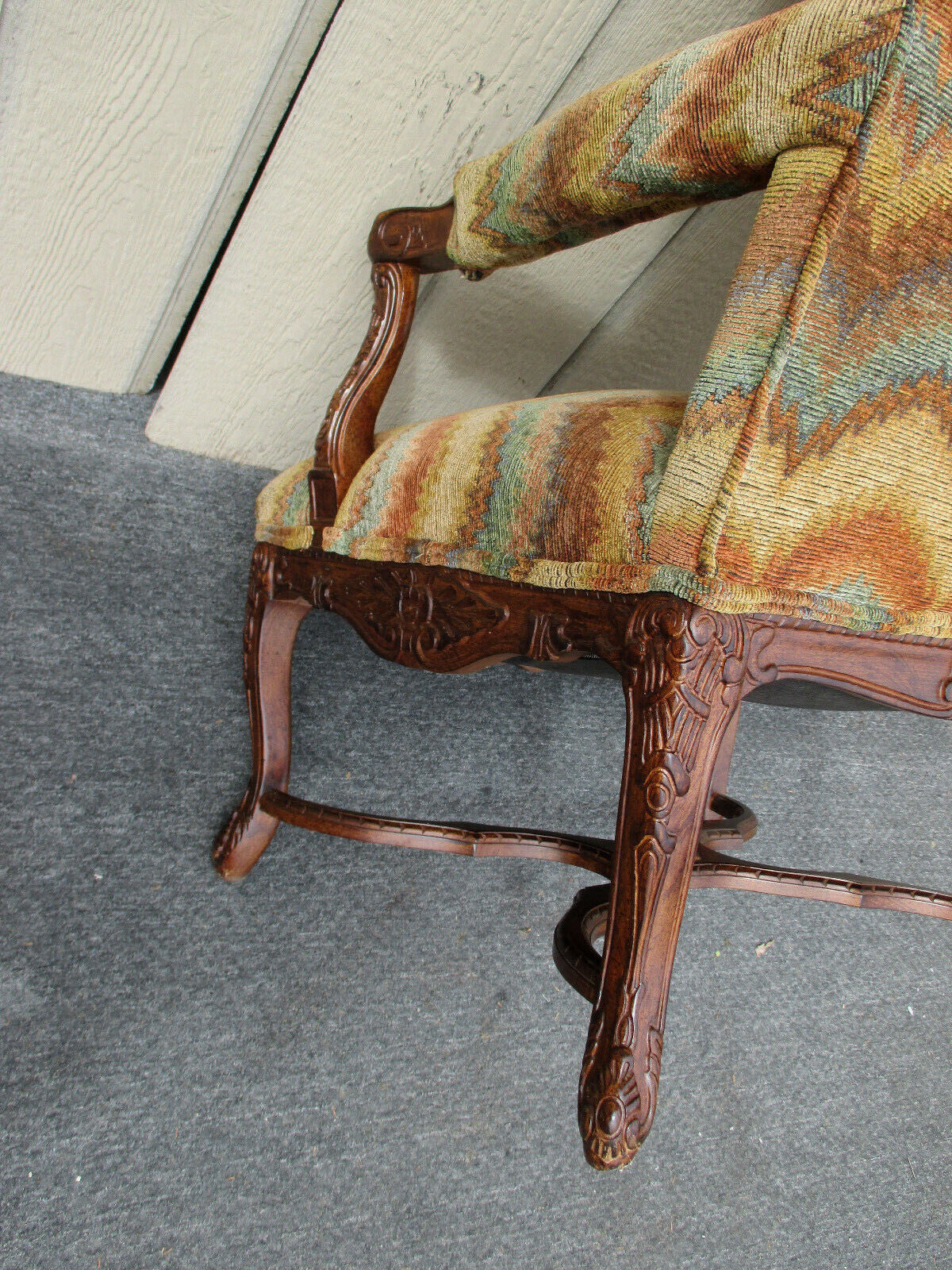 63061 Carved Bergere Armchair Chair