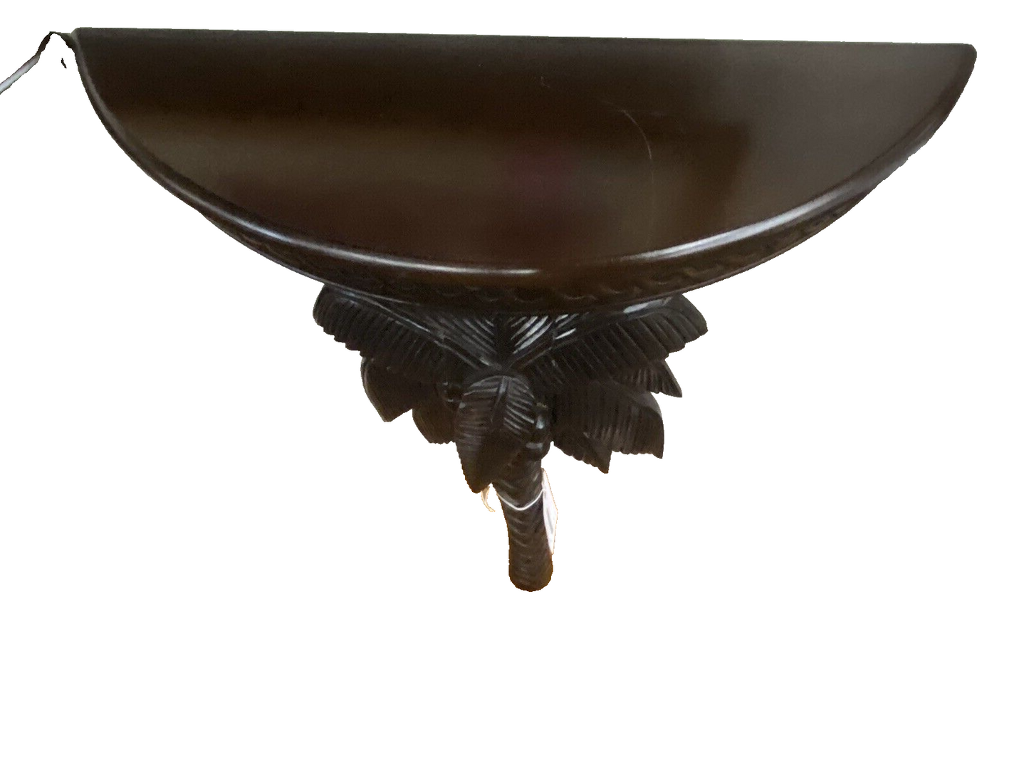 65312 Pair Mahogany Palm Tree Wall Table Stand s