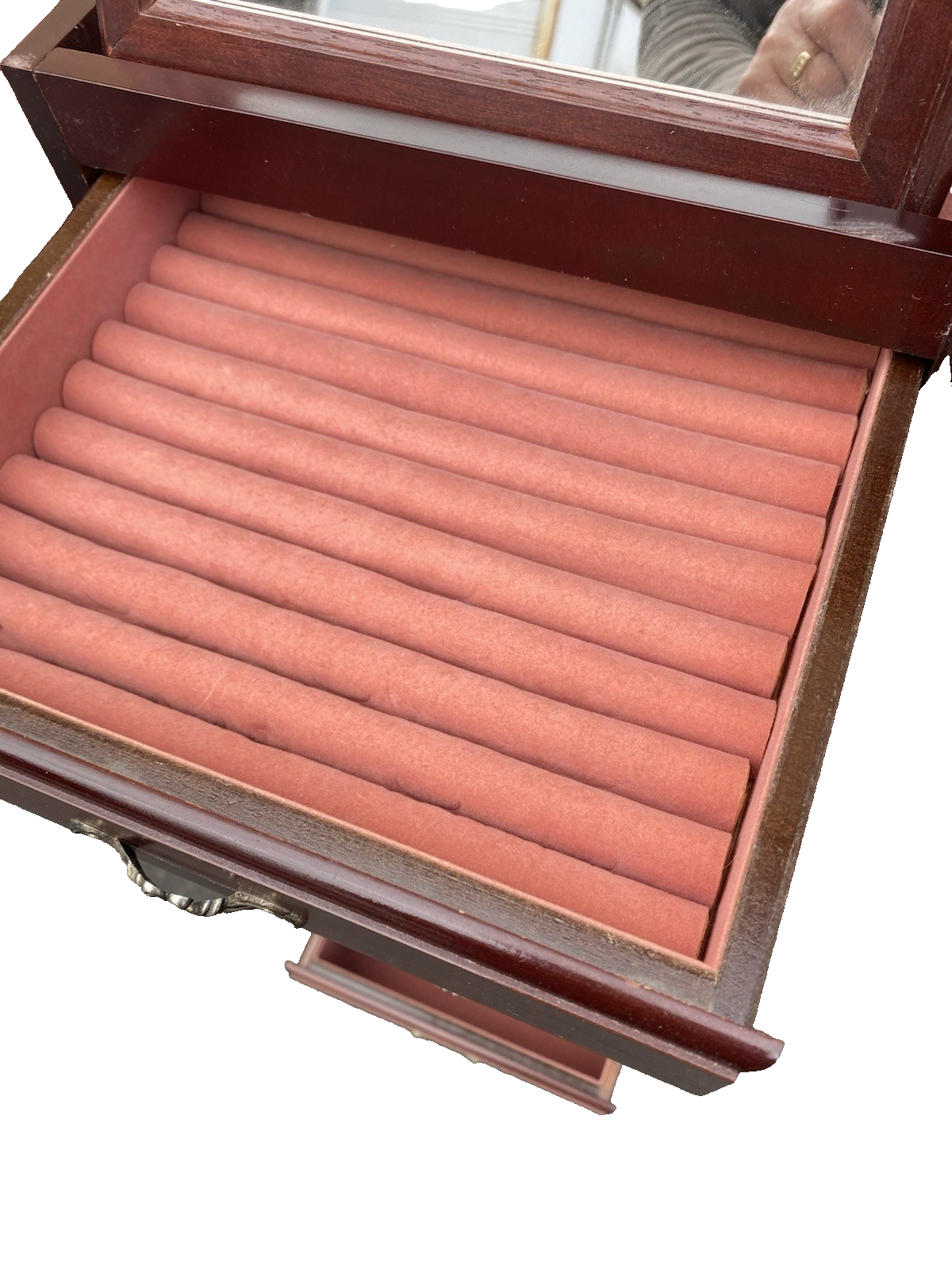 66259 Modern Jewelry Cabinet Display Curio with Mirror