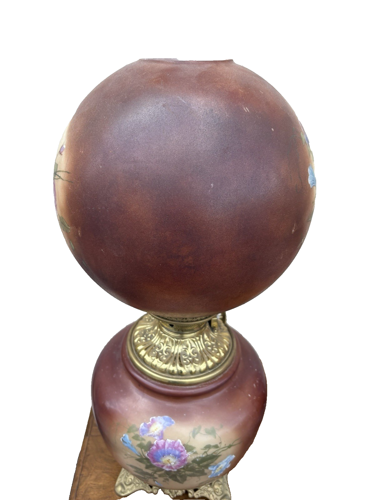 66592   Antique Gone with The Wind Electrified Oil Lamp