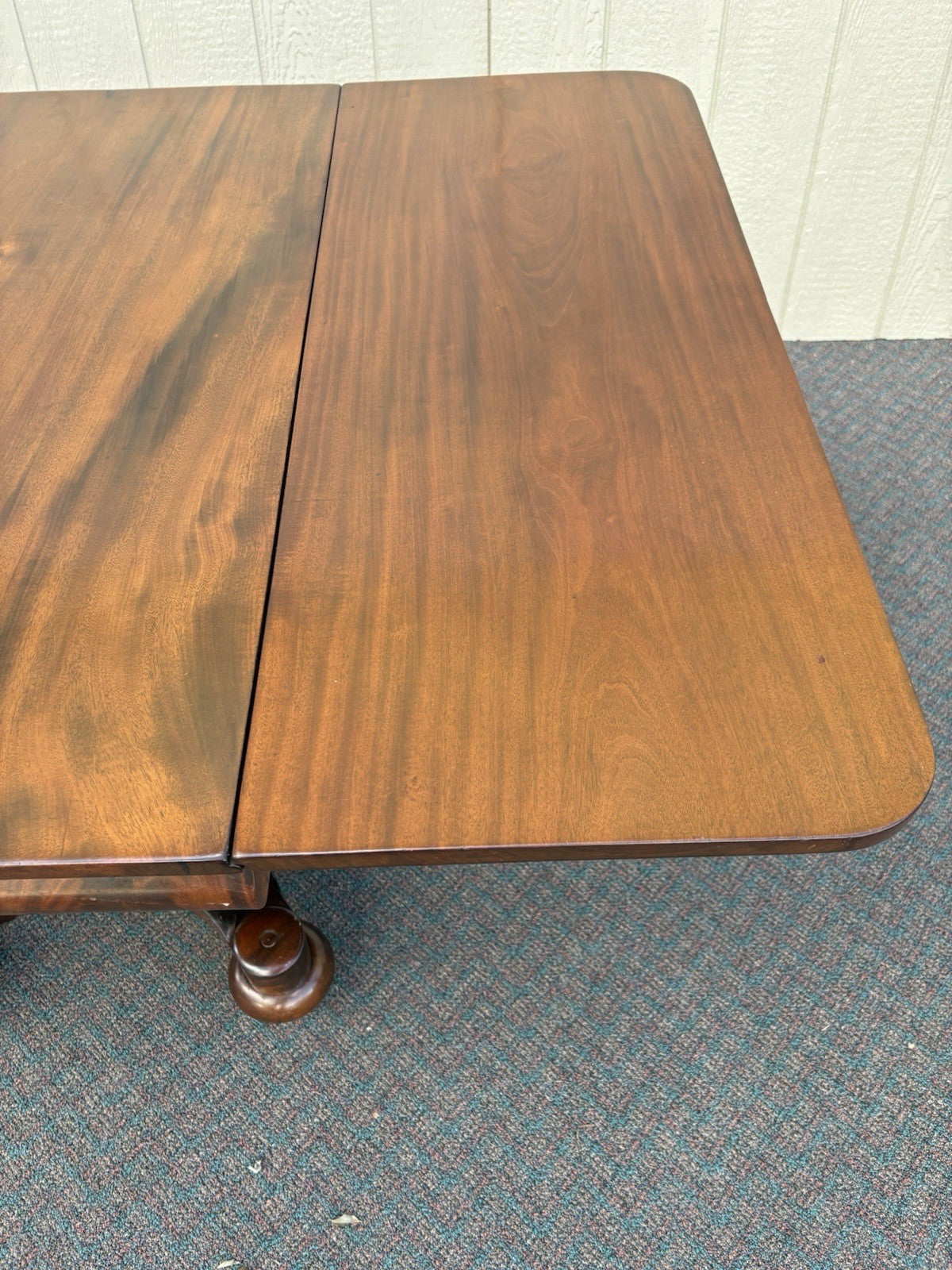 66965  Antique Empire Mahogany Dropleaf Dining Table
