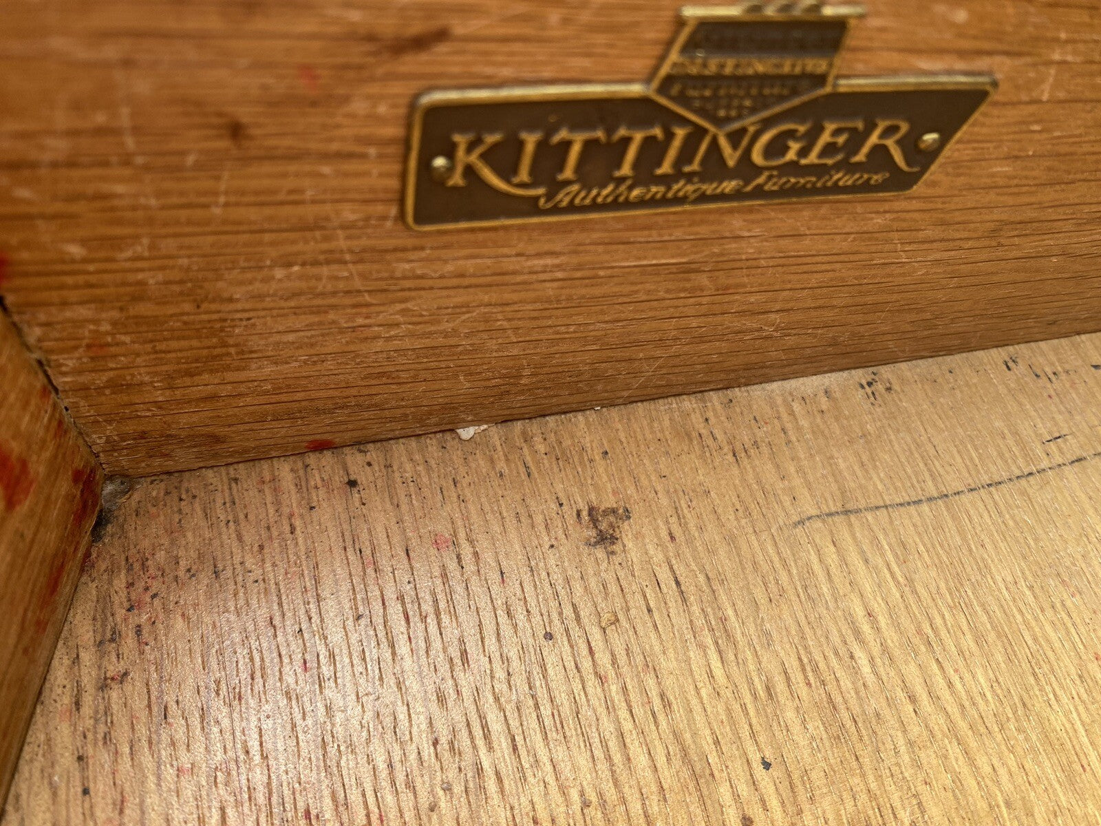 56898 KITTINGER 17685  Large Mahogany Pencil Inlaid Buffet Sideboard Server