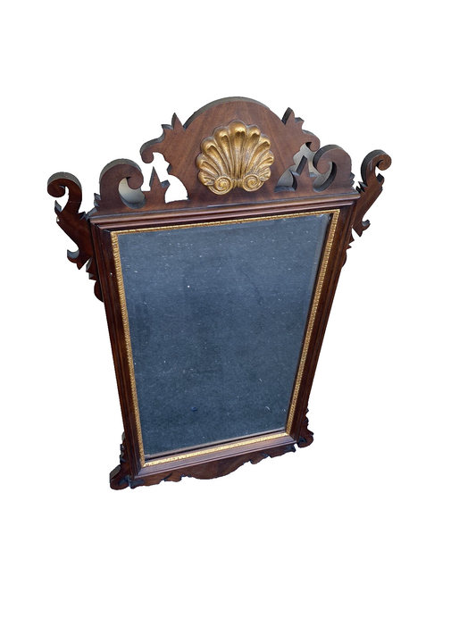 66109  FANCHER Solid Mahogany Chippendale Mirror