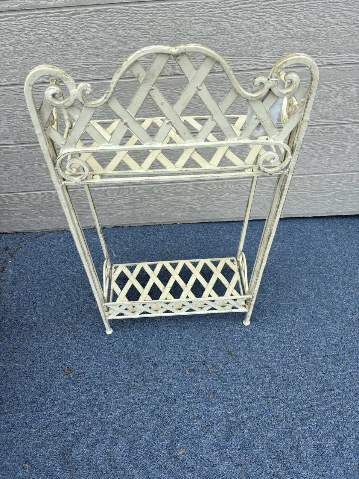 66414 Quality Iron Fold Up Bookcase  Curio Plant Shelf