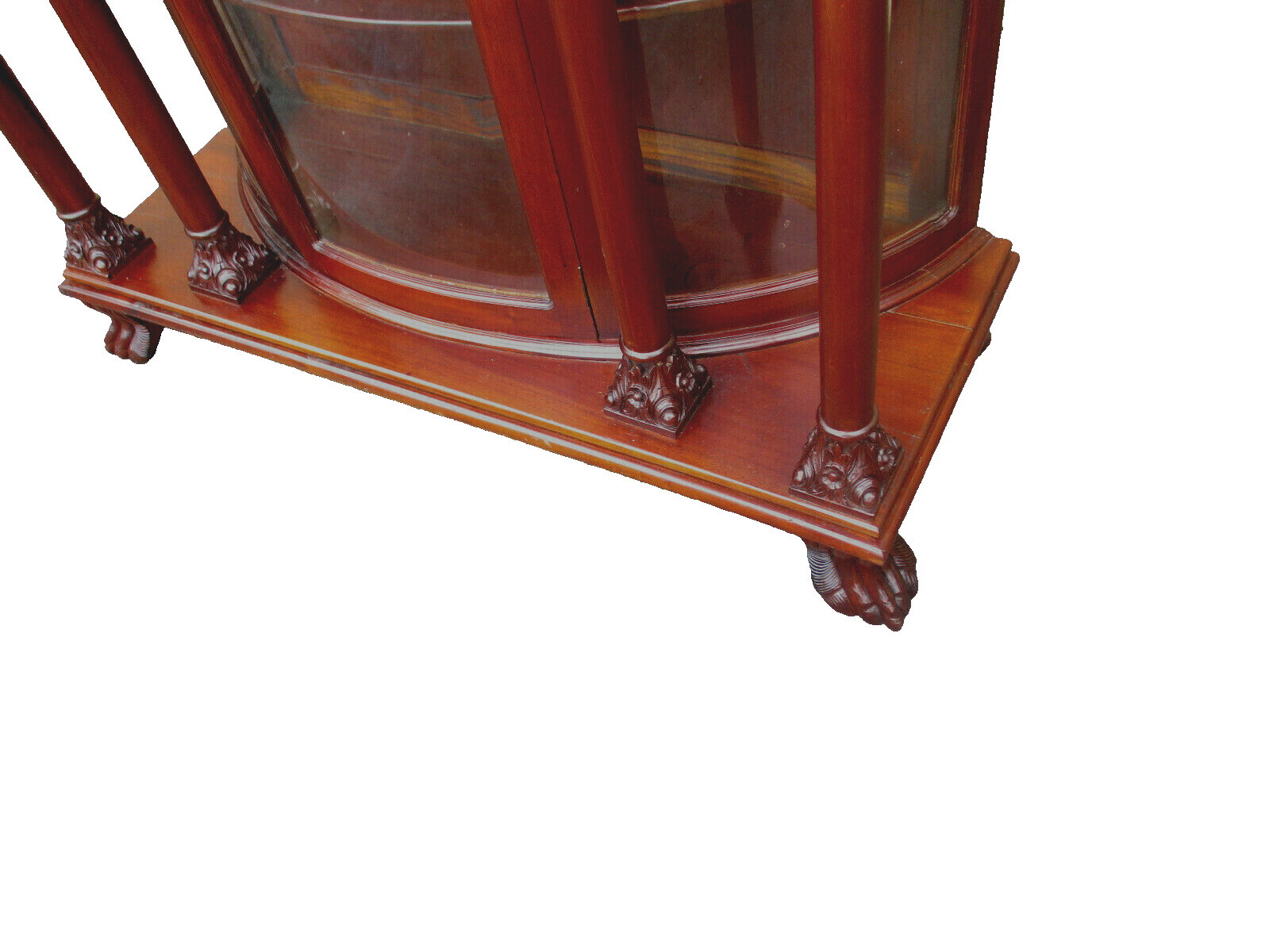 63159  Antique Victorian Mahogany China Cabinet Curio