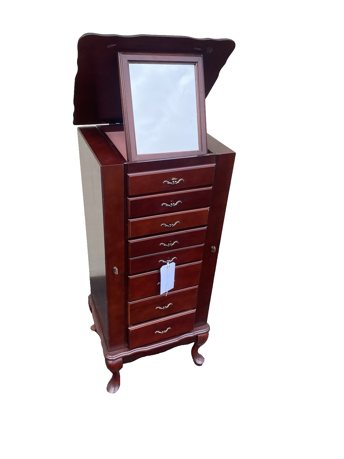 66259 Modern Jewelry Cabinet Display Curio with Mirror