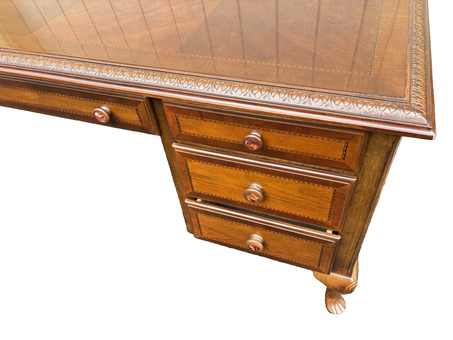 66712 Alexander Julian HOME COLOURS  Inlaid Executive Office Desk