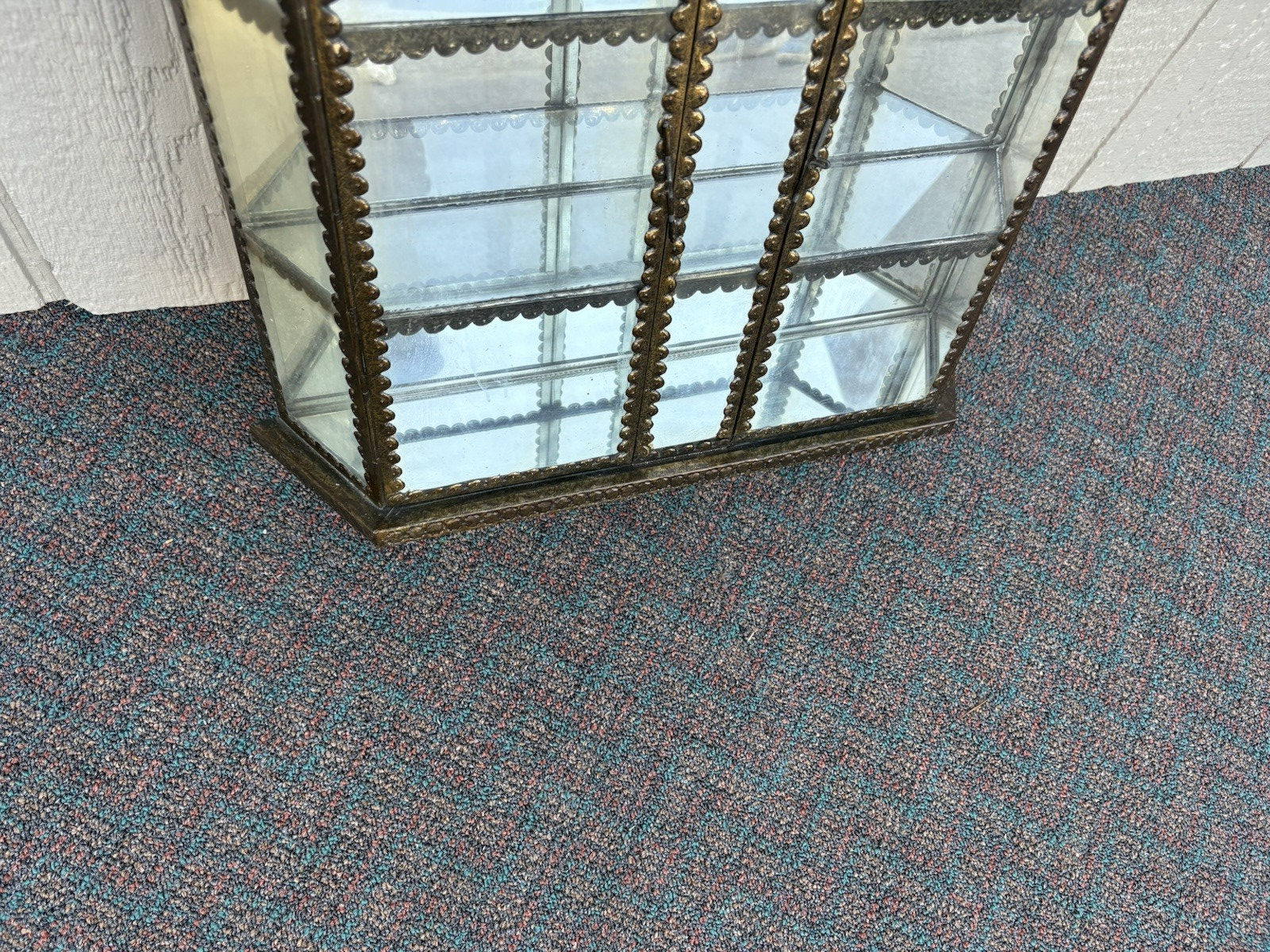 66958 METAL CLAD Whatnot Curio Wall Shelf w/ 2 Doors