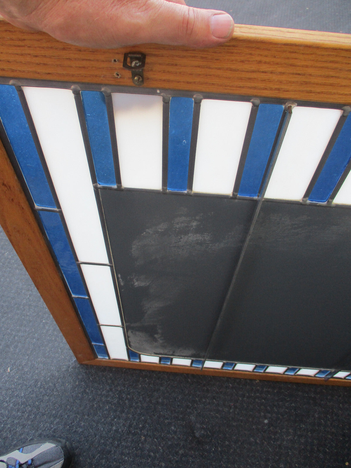 64355 Large Stain Glass Window with Mirror