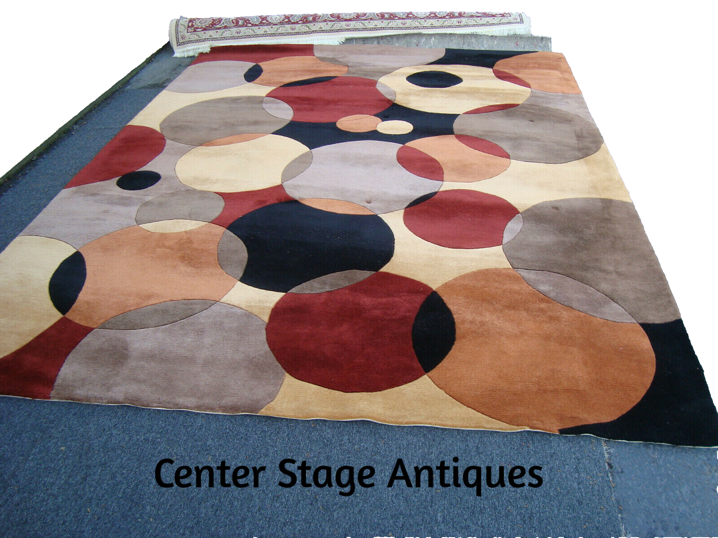 Rug 206 Large NEWWANW 37 BLK80BO  Modern Machine Made Wool Rug SIZE  8' x 11'