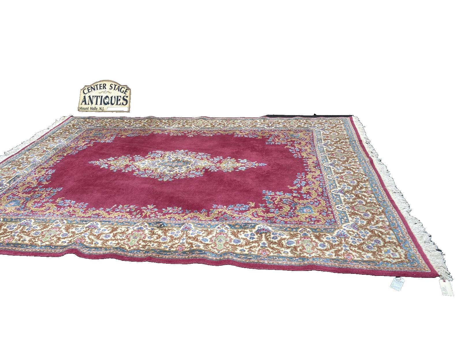 RUG 23:   Hand Woven   Oriental Carpet Rug Kirman   Size  8' 9" x 12 '