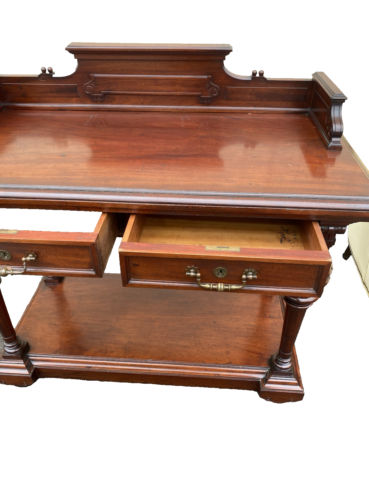 66371 Antique Victorian Mahogany Sideboard server cabinet