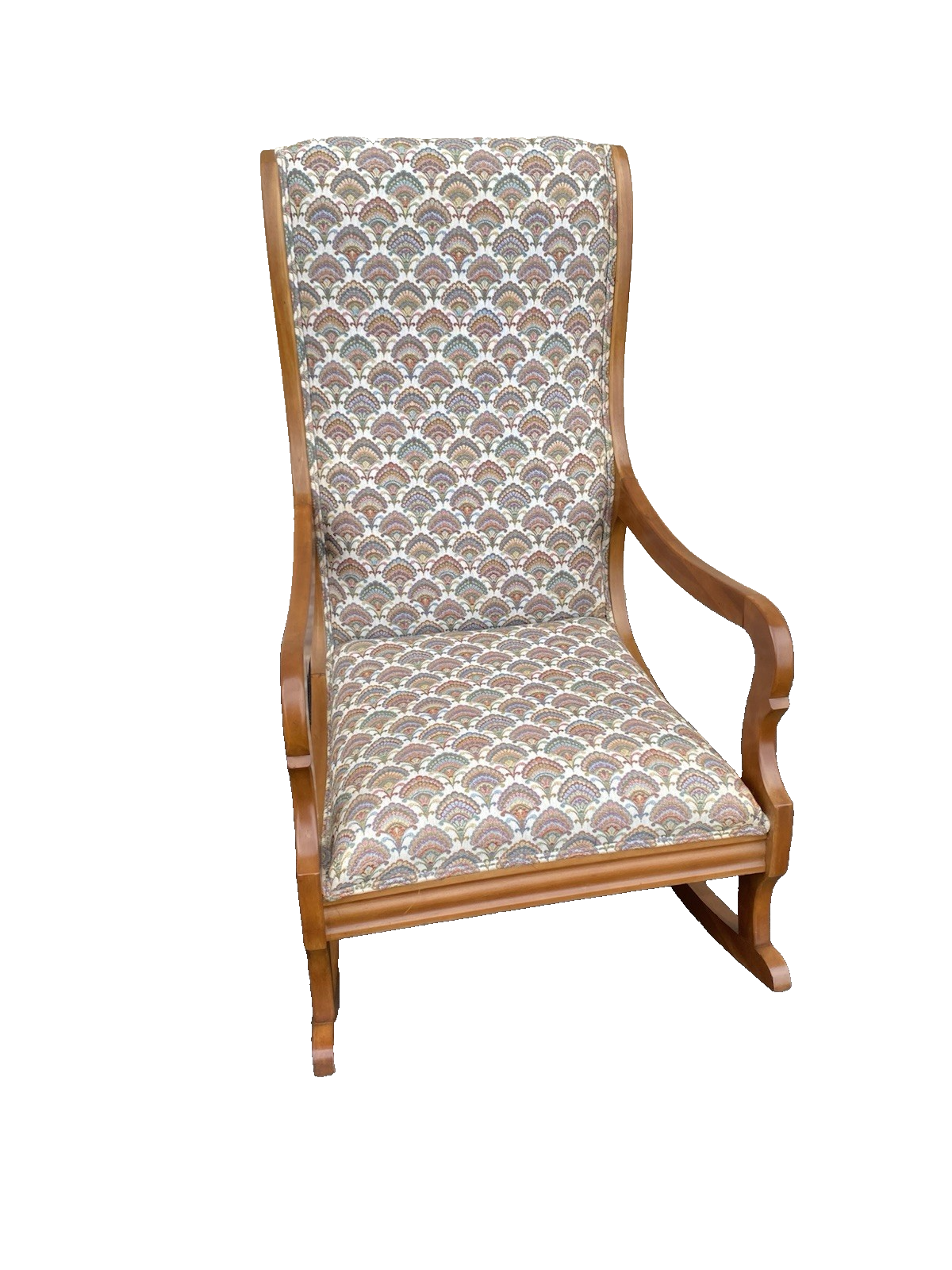 66450 Maple Upholstered Rocker Rocking Chair