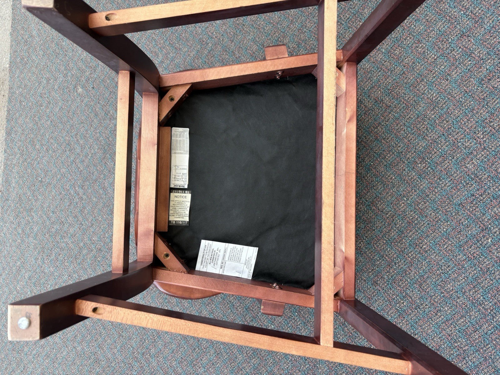 62870 Set of 4 STEELCASE Mahogany Armchair Chair s