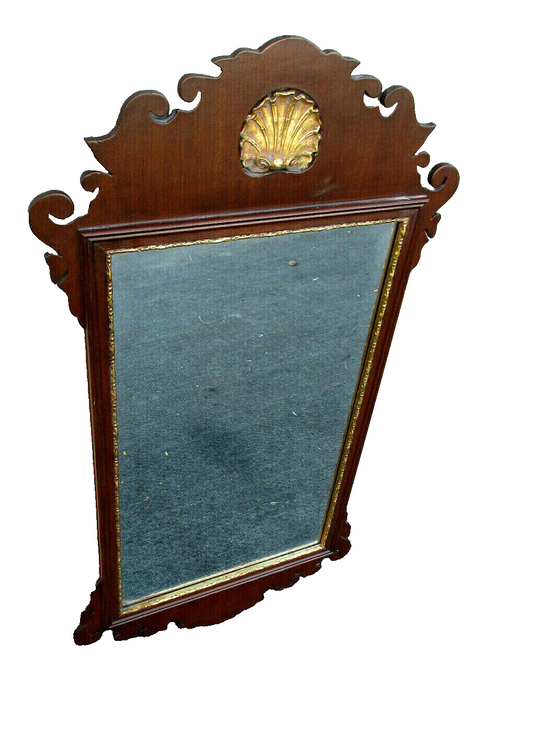 62879 FRIEDMAN BROTHERS Chippendale Mahogany Beveled Mirror