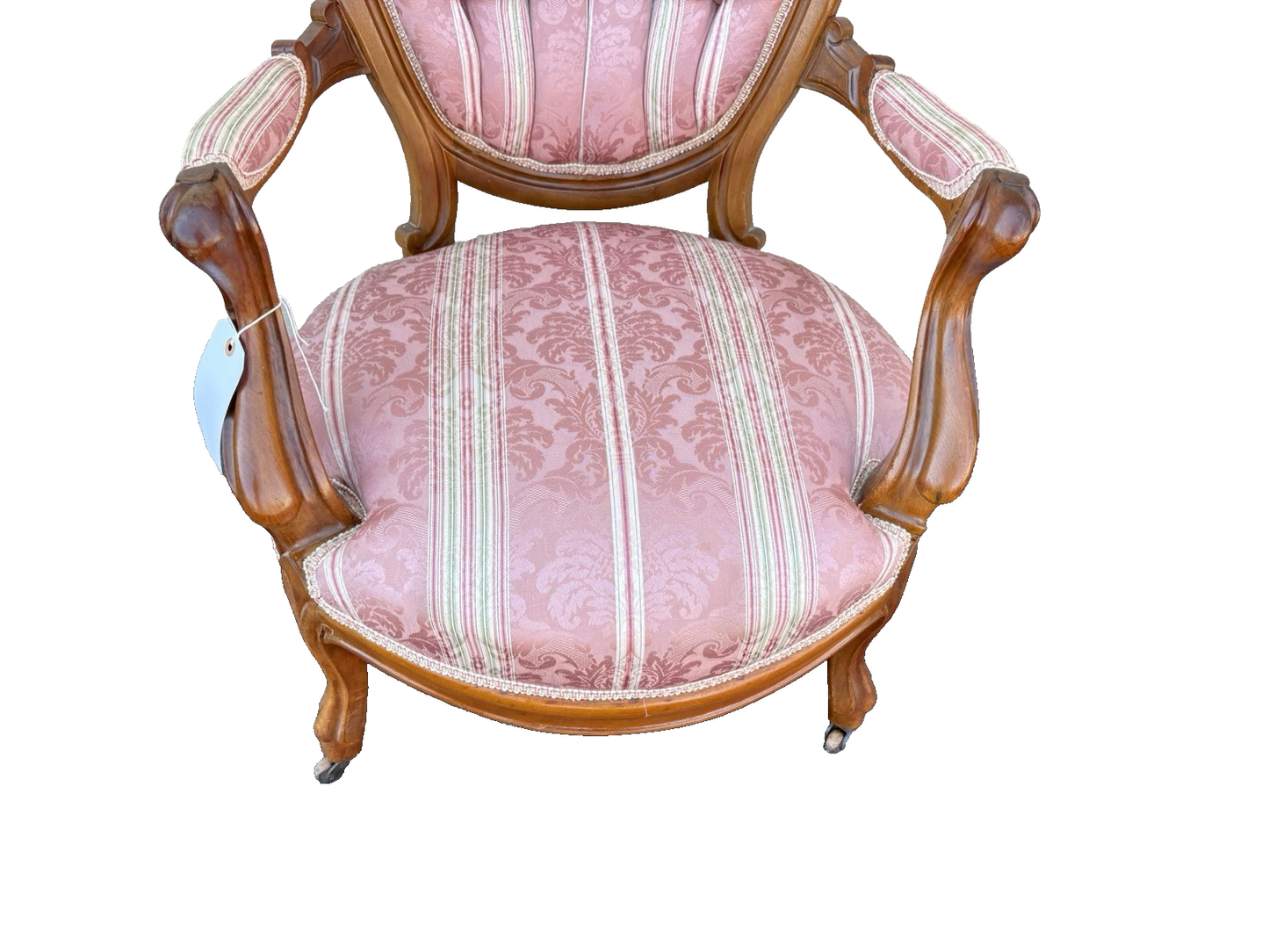 65750 Antique Victorian Walnut Armchair Chair