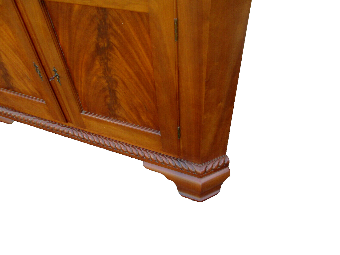 56879  Solid Cherry CUSTOM Hand  MADE  2 piece Corner China Cabinet Curio