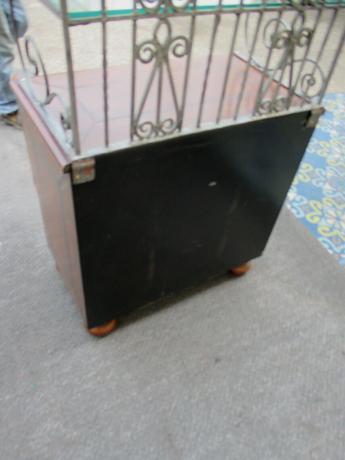 63008 Wrought Iron Bakers Rack Kitchen Cabinet Curio Etergie