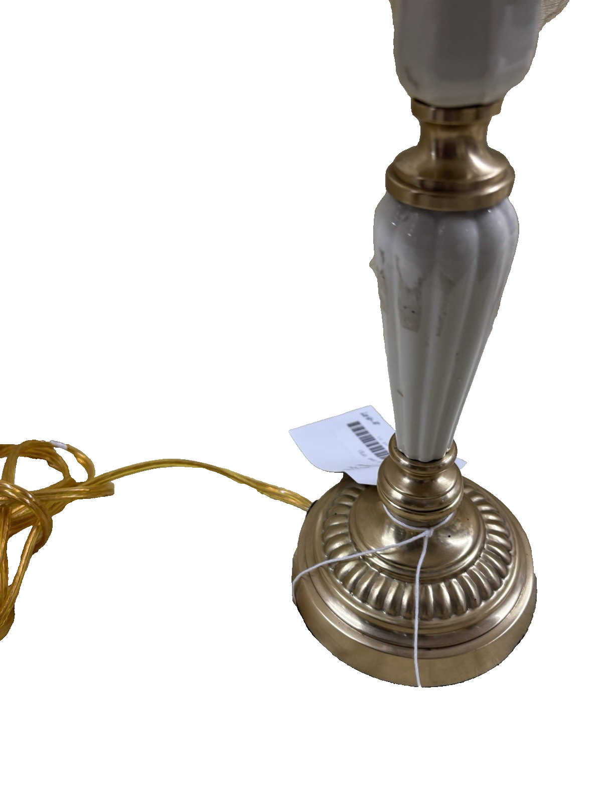 66558 Lenox Quoizel Table Lamp with Lenox Tag on shade