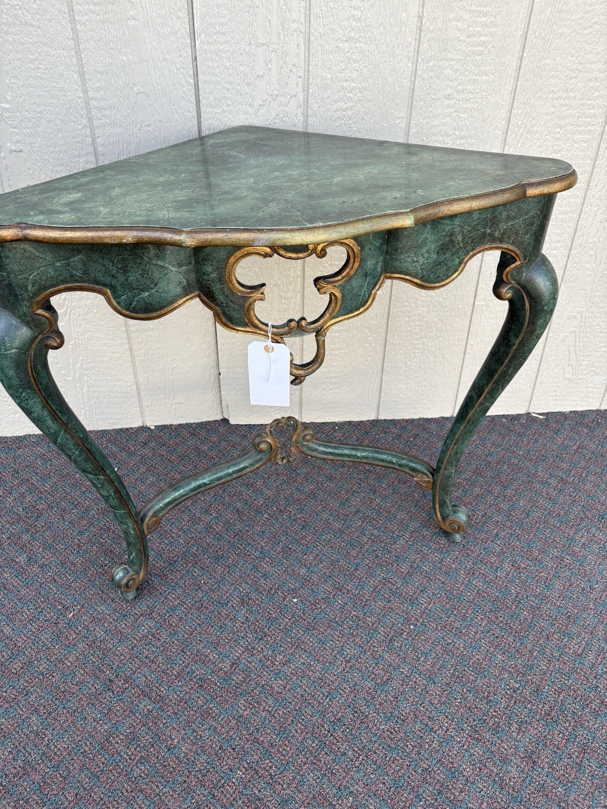 65902 Pair Decorator Hand Made Corner Table Stand s Shelf