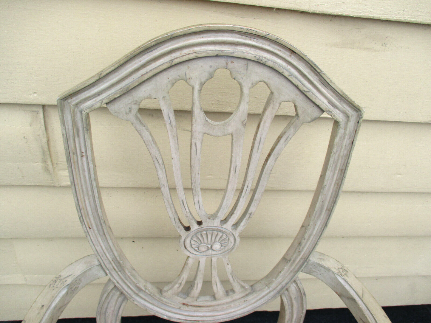 58315 Decorator  Romantic Shabby Rush Seat Arm Chair