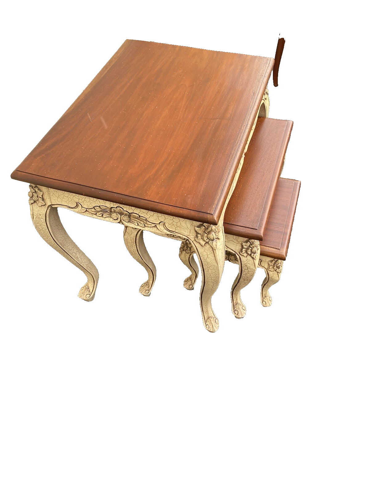 64673 Set Of 3 French Country Nesting Stacking Tables